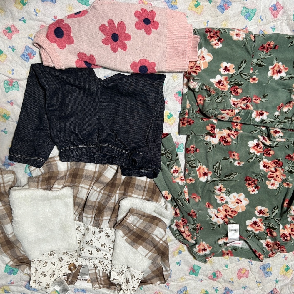 Little Lass Kids Matching Sets - Pink, Green, Black, Brown